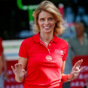 Exclusif - Sylvie Tellier - Pétanque du coeur dans le cadre le la 20ème édition de "l'étape du coeur" de l'association "Mécénat Chirurgie Cardiaque" (MCC) lors du tour de France 2023 au Fan Club de Bordeaux, France, le 06 juillet 2023. © Christophe Clovis / Bestimage 
