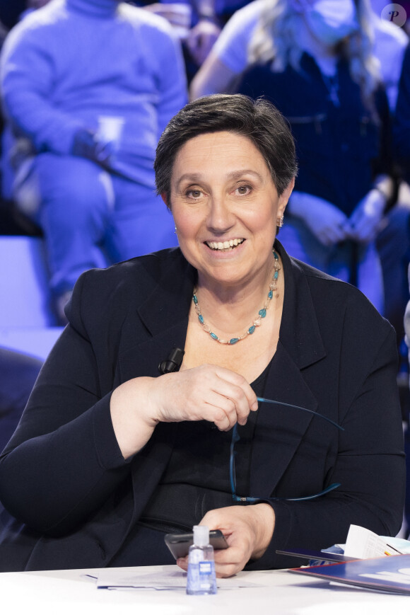 Exclusif - Danielle Moreau - Enregistrement de l'émission "TPMP (Touche Pas à Mon Poste)", présentée par C.Hanouna et diffusée en direct sur C8 le 7 mars © Jack Tribeca / Bestimage 