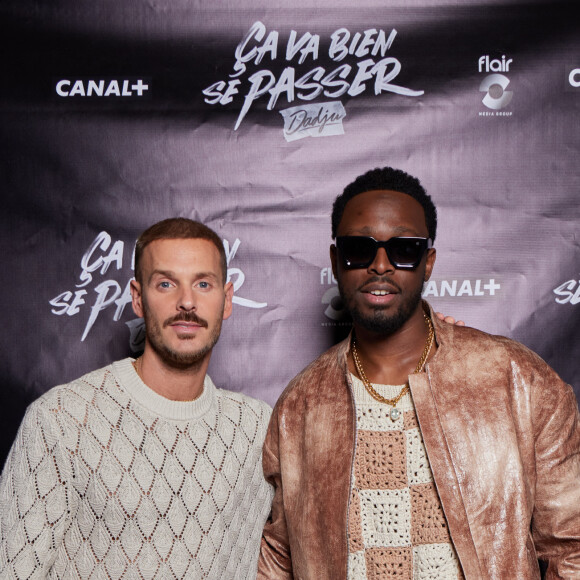 "Ce portrait révèle un homme pétri d'incertitudes et de contradictions, de détermination et de valeurs", annonce la chaîne.
Exclusif - Dadju et M. Pokora - Soirée pour la série documentaire "Ça va bien se passer, Dadju" au Royal Monceau à Paris, le 12 septembre 2023. © Cyril Moreau/Bestimage