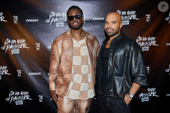 Exclusif - Dadju et Saïd Boussif - Photocall et cocktail de la soirée pour la série documentaire "Ça va bien se passer, Dadju" en exclusivité sur Canal + au Royal Monceau à Paris le 12 septembre 2023. A partir du 13 septembre, la chaine de télévision française Canal+ diffusera "Ça va bien se passer, Dadju". Une série-documentaire de six épisodes retraçant la vie de Dadju. © Cyril Moreau/Bestimage 