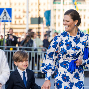 La princesse Victoria de Suède, Le prince Oscar, lors du concert de la ville de Stockholm à Lejonbacken dans le cadre des célébrations du jubilé du roi Carl XVI Gustav de Suède (50ème anniversaire de l'accession au trône du roi) à Stockholm, Suède, le 16 septembre 2023. 