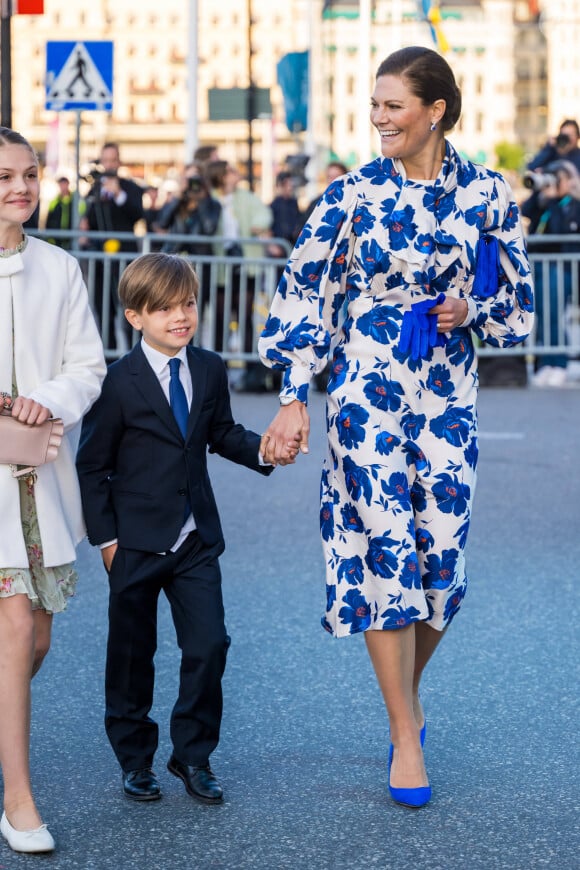 La princesse Victoria de Suède, Le prince Oscar, lors du concert de la ville de Stockholm à Lejonbacken dans le cadre des célébrations du jubilé du roi Carl XVI Gustav de Suède (50ème anniversaire de l'accession au trône du roi) à Stockholm, Suède, le 16 septembre 2023. 