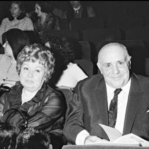 Photo d'archve de Jackie et Fernand Sardou à L'Olympia en 1971