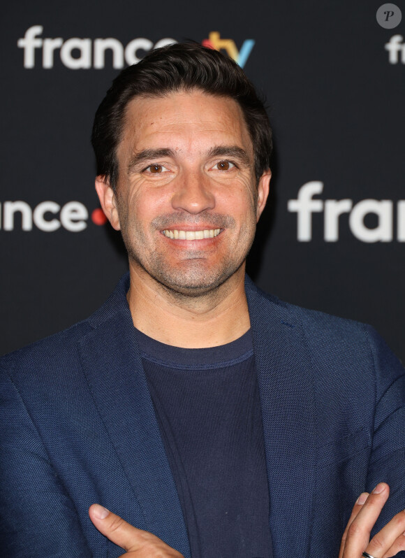 Fabien Lévêque au photocall pour la conférence de presse de rentrée de France TV à la Grande Halle de la Villette à Paris, France, le 11 juillet 2023. © Coadic Guirec/Bestimage 