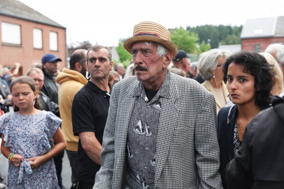 Exclusif - Lou Deprijck - Obsèques de Claude Barzotti à Court-Saint-Etienne en Belgique. Le 1er juillet 2023