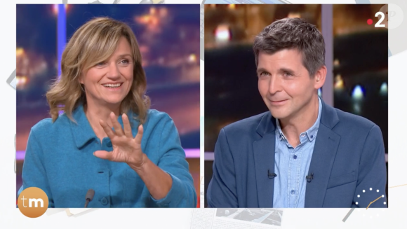 Valérie Maurice et Thomas Sotto pris d'un incontrôlable fou rire dans "Télématin". France 2