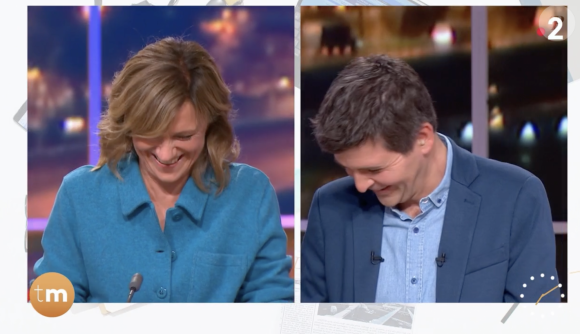 Valérie Maurice et Thomas Sotto pris d'un incontrôlable fou rire dans "Télématin". France 2