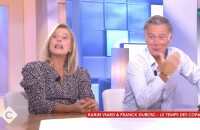 Karin Viard et Franck Dubosc dans l'émission "C à Vous" sur France 5.