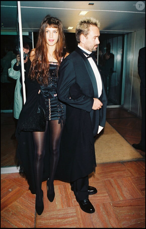 Maïwenn et Luc Besson lors de la soirée des César en 1995.