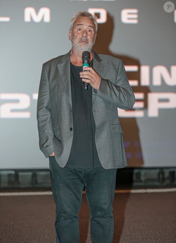 Exclusif - Luc Besson présente son film DogMan au cinéma Kinepolis à Lomme le 11 septembre 2023. © Stéphane Vansteenkiste / Bestimage 