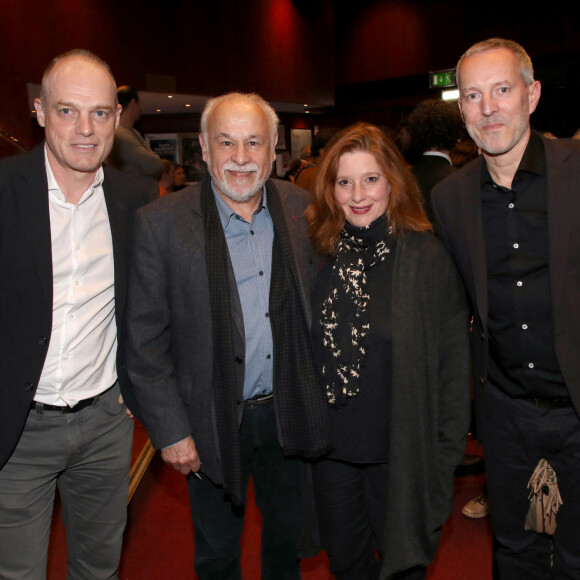 Exclusif - Francis Perrin et sa femme Gersende Dufromentel à la représentation de la pièce de théâtre "Un président ne devrait pas dire ça..." au Théâtre Libre à Paris. Le 15 mars 2023 © Bertrand Rindoff / Bestimage 