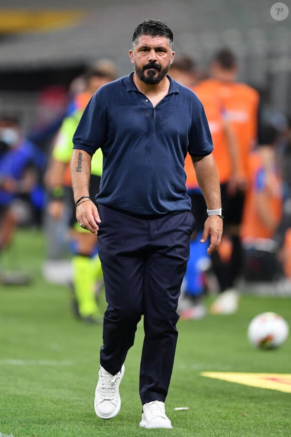 Gennaro Gattuso devient le nouvel entraîneur de l'OM
 
Gennaro Gattuso - Match de football Inter Milan contre Napoli - Serie A à Milan, le 28 juillet 2020. © Image Sport / Panoramic / Bestimage