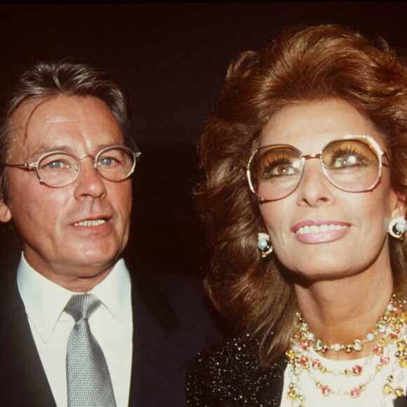 Sophia Loren avec Alain Delon à Milan