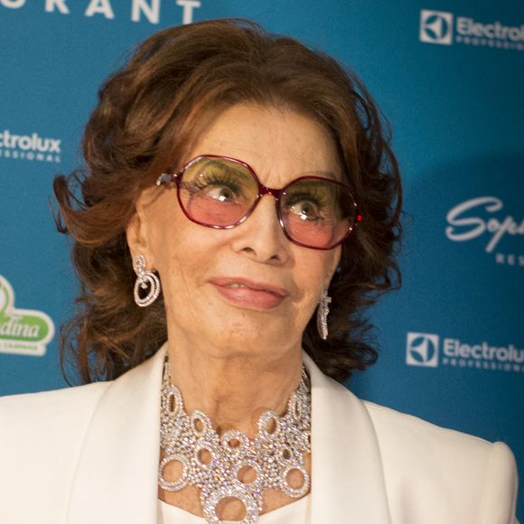 Sophia Loren lors de l'inauguration du restaurant "Sophia Loren" à Milan, le 10 octobre 2022.  Inauguration of the "Sophia Loren" restaurant in Milan, on October 10, 2022.