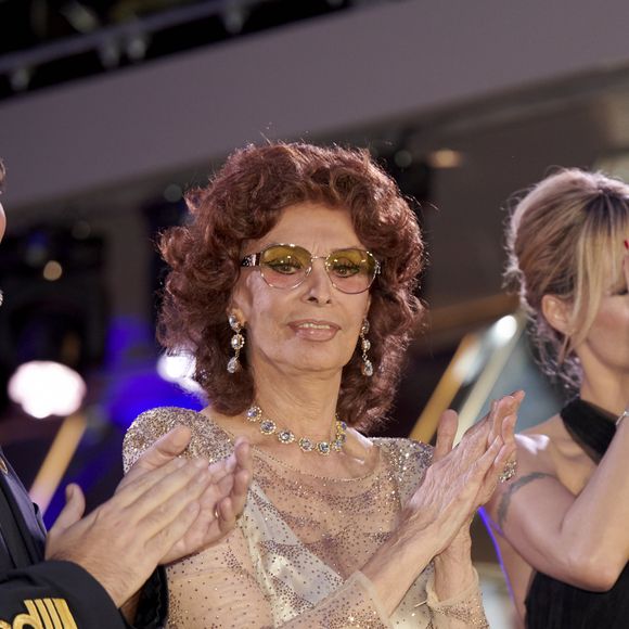Sophia Loren - Baptême du navire de croisière MSC Grandiosa à Hambourg le 9 novembre 2019.