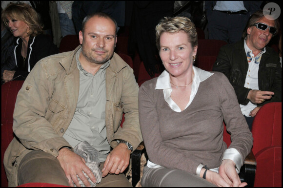 Elise Lucet et son défunt mari Martin Bourgeois au spectacle de Nicolas Canteloup à l'Olympia.