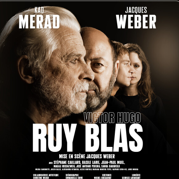 Mais c'est une toute nouvelle version de Ruy Blas qui est offerte au public du Marigny. Ce mercredi 27 septembre, Purepeople.com a pu assister à la première.
Ruy Blas, mis en scène par Jacques Weber avec Kad Merad et Jacques Weber