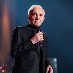 Charles Aznavour est à l'honneur ce soir sur la trois dans l'émission "Chantons Aznavour".
Exclusif - Charles Aznavour en concert à l'Accorhotels Arena (POPB Bercy) à Paris.  © Cyril Moreau / Bestimage