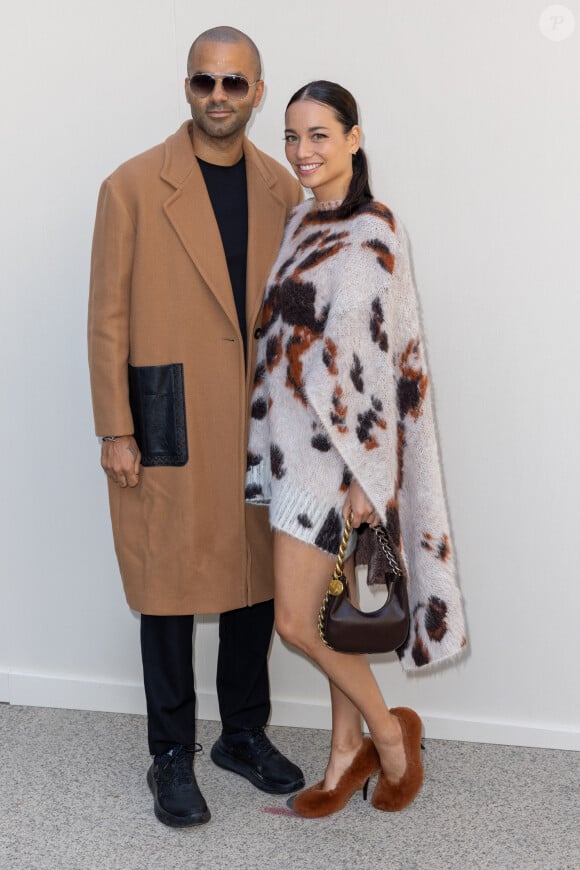 Tony Parker et sa compagne Alizé Lim - Défilé de mode printemps-été 2024 "Stella McCartney" lors de la Fashion Week de Paris, le 2 octobre 2023. © Olivier Borde/Bestimage