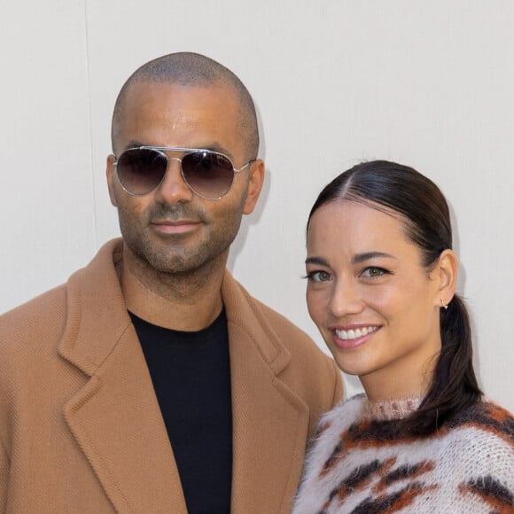 Tony Parker et sa compagne Alizé Lim - Défilé de mode printemps-été 2024 "Stella McCartney" lors de la Fashion Week de Paris, le 2 octobre 2023. © Olivier Borde/Bestimage