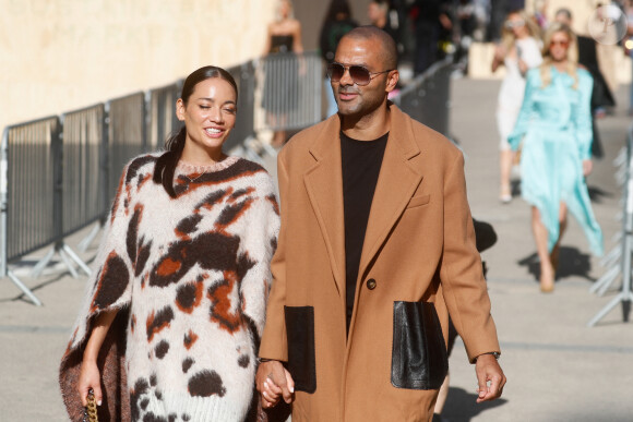 Alizé Lim et son compagnon Tony Parker - Défilé de mode printemps-été 2024 "Stella McCartney" lors de la Fashion Week de Paris, le 2 octobre 2023. © Olivier Borde/Bestimage