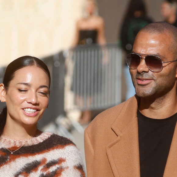 Alizé Lim et son compagnon Tony Parker - Défilé de mode printemps-été 2024 "Stella McCartney" lors de la Fashion Week de Paris, le 2 octobre 2023. © Olivier Borde/Bestimage