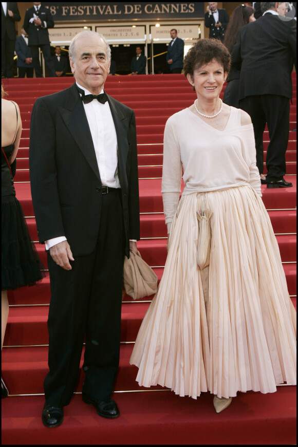 Jean-Pierre Elkabbach et Nicole Avril au Festival de Cannes (archive)