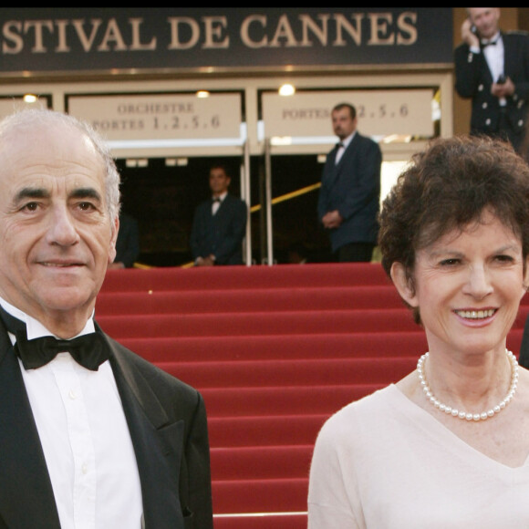 Jean-Pierre Elkabbach et Nicole Avril au Festival de Cannes (archive)