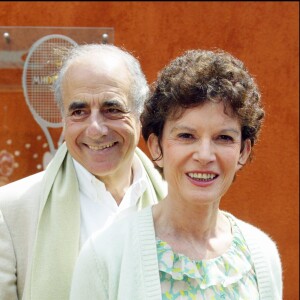 Jean-Pierre Elkabbach et Nicole Avril à Roland Garros (archive)