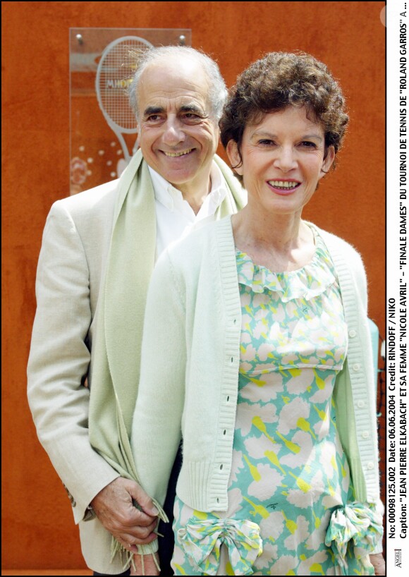 Jean-Pierre Elkabbach et Nicole Avril à Roland Garros (archive)