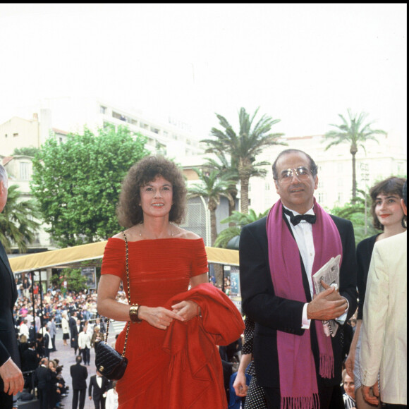 Jean-Pierre Elkabbach et Nicole Avril au Festival de Cannes 1988 (archive)