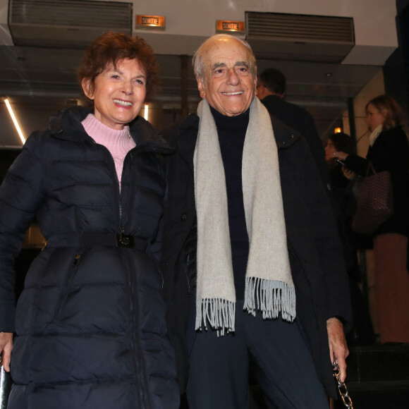 Jean-Pierre Elkabbach et sa femme Nicole Avril - Présentation et Projection du Documentaire de Bernard-Henri Lévy (BHL) sur la guerre en Ukraine : "Slava Ukraini" (Gloire à l'Ukraine) au Cinéma Balzac à Paris, France, le 6 Février 2023. © Bertrand Rindoff / Bestimage