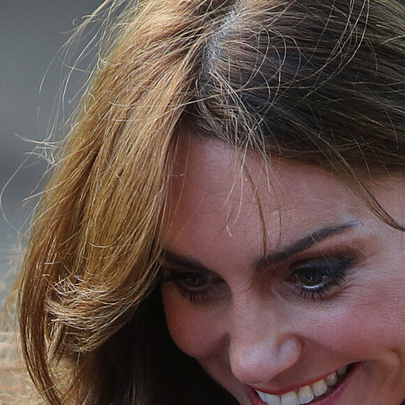 Le prince William, prince de Galles, et Catherine (Kate) Middleton, princesse de Galles, en visite au pavillon Grange à Cardiff, le 3 octobre 2023.