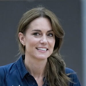 Catherine (Kate) Middleton, princesse de Galles, patronne de la Rugby football League, lors d'une visite au centre sportif Allam de l'Université de Hull pour participer à une journée d'inclusion de la Rugby League organisée par la Rugby football League Hull FC et l'Université. 