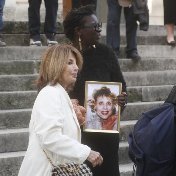 Nicole Calfan - Obsèques de Catherine Lachens en l'église Saint-Roch à Paris le 7 octobre 2023.