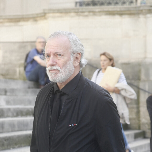 Francis Huster - Obsèques de Catherine Lachens en l'église Saint-Roch à Paris le 7 octobre 2023.