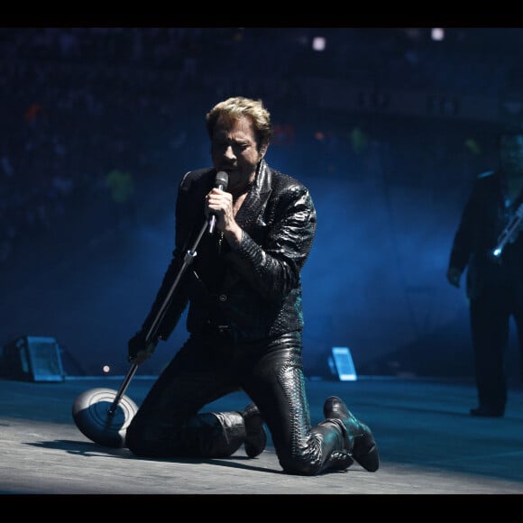 EXCLU : Johnny Hallyday en concert au Stade de France, le 17 juin 2012.