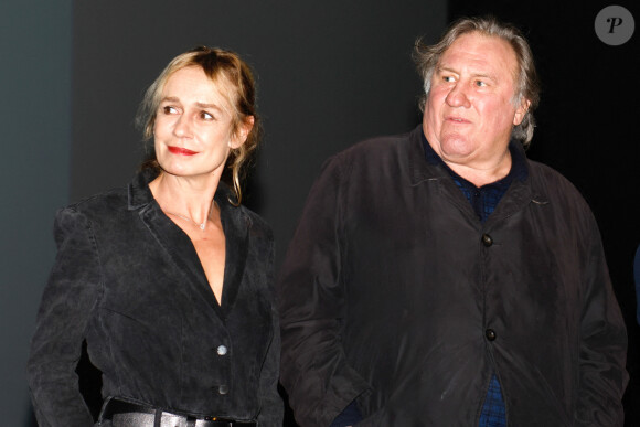 Gérard Depardieu, Sandrine Bonnaire lors du Festival Premiers Plans à Angers le 28 janvier 2022 pour la présentation du film "Umani" © Laetitia Notarianni / Bestimage