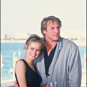 Gérard Depardieu et Sandrine Bonnaire - Festival de Cannes 1987