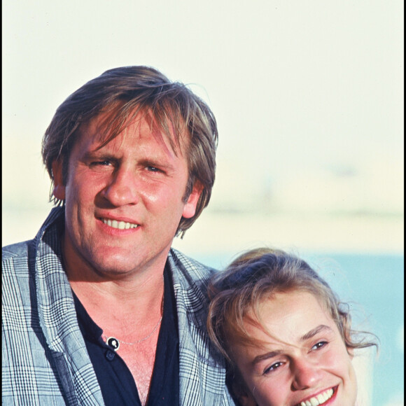 Gérard Depardieu et Sandrine Bonnaire - Festival de Cannes 1987