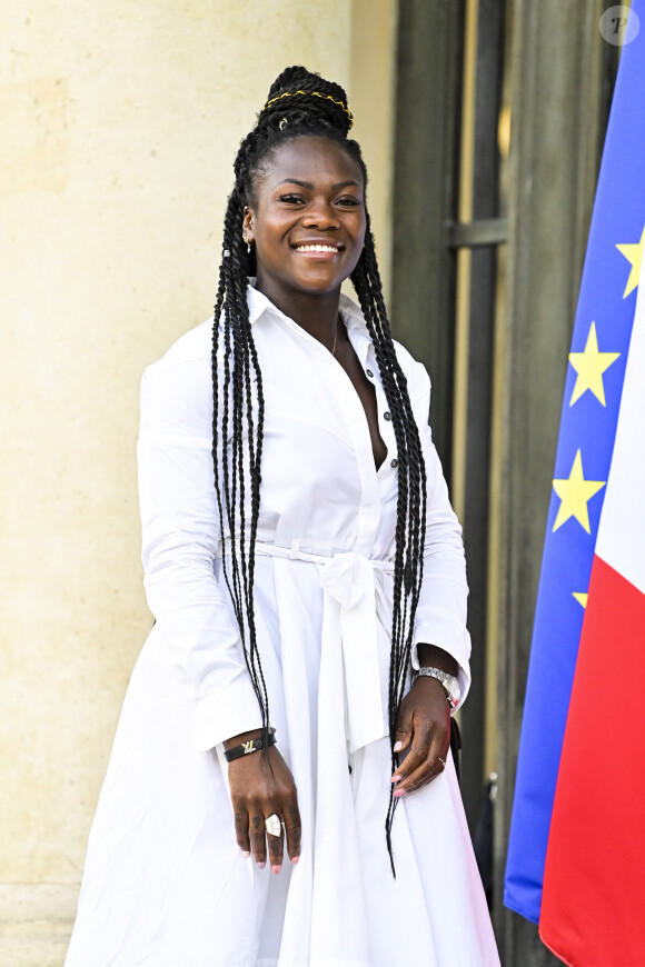 Clarisse Agbegnenou - Cérémonie des médaillés olympiques et paralympiques des Jeux de Tokyo au Palais de l'Elysée à Paris le 13 septembre 2021. © JB Autissier/Panoramic/Bestimage