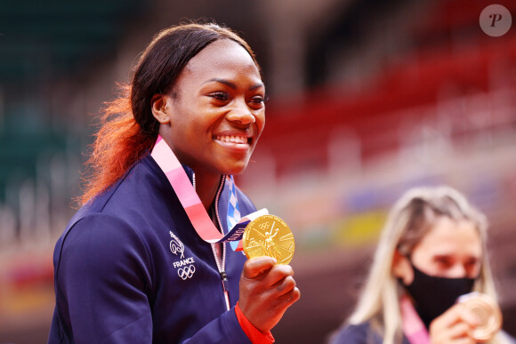 Clarisse Agbegnenou - La judokate française Clarisse Agbegnenou remporte la finale des - 63 kilos aux jeux olympiques Tokyo 2020 (23 juillet - 8 août 2021) face à la Slovène Tina Trstenjak, le 27 juillet 2021. © Aflo / JO Tokyo / Panoramic / Bestimage