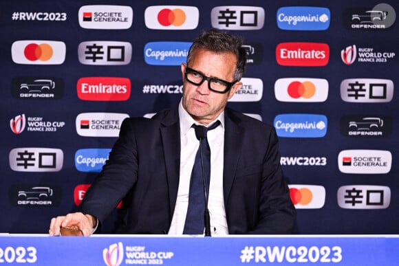 Fabien Galthié, sélectionneur de l'Equipe de France -Coupe du monde de Rugby 2023, quart de finale entre la France et l'Afrique du Sud au Stade de France le 15 octobre 2023 à Paris, France. @ Sandra Ruhaut/Icon Sport/ABACAPRESS.COM