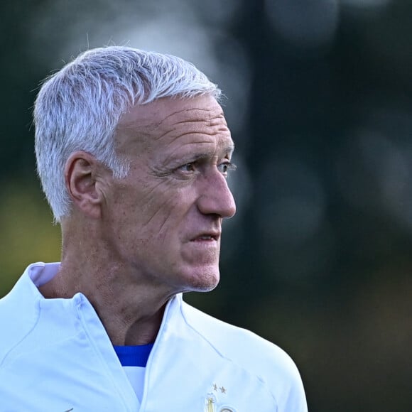 Didier Deschamps (sélectionneur) - - L'équipe de France en entrainement au Centre National du Football (CNF) de Clairefontaine-en-Yvelines, France, le 9 octobre 2023. © Federico Pestellini/Panoramic/Bestimage