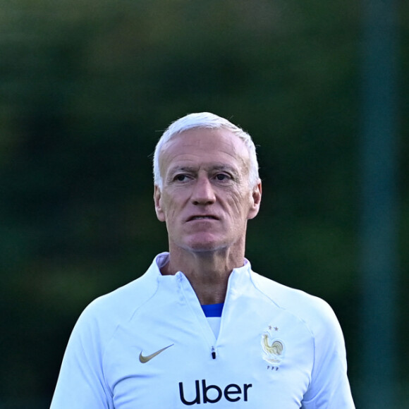 Didier Deschamps (sélectionneur) - - L'équipe de France en entrainement au Centre National du Football (CNF) de Clairefontaine-en-Yvelines, France, le 9 octobre 2023. © Federico Pestellini/Panoramic/Bestimage