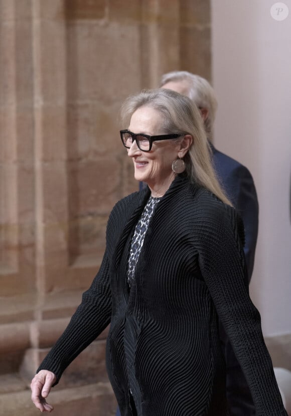 Meryl Streep - La famille royale d'Espagne accueille les lauréats du prix Princesse des Asturies lors d'une réception à Oviedo, le 20 octobre 2023. 
