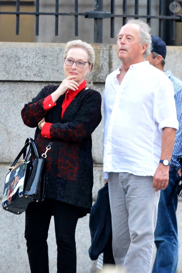 Le couple était marié depuis 1978 et serait séparé depuis "au moins 6 ans".
Meryl Streep et son mari Don Gummer - Exclusif - Meryl Streep porte un sac à l'effigie du couple Obama à New York le 14 septembre 2017.