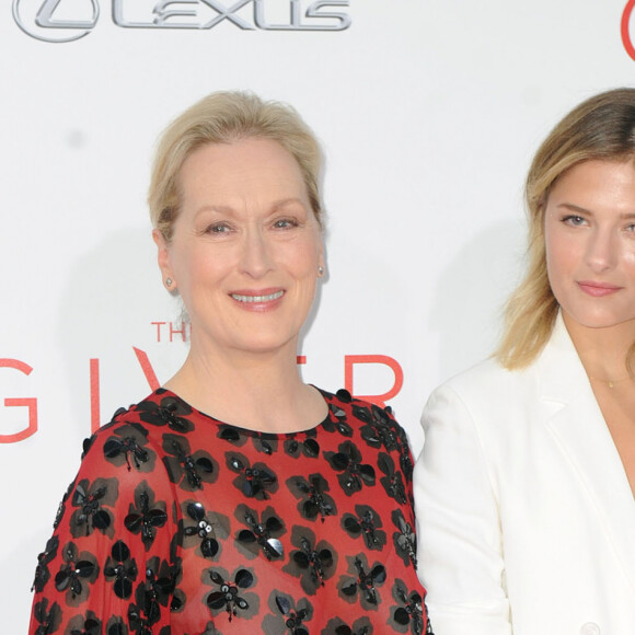 Meryl Streep et sa fille Louisa Gummer - Avant-première du film "The Giver" au Ziegfeld Theatre à New York, le 11 août 2014. 