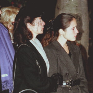 Anne et Mazarine Pingeot aux obsèques de François Mitterrand.