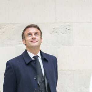 A Villers-Cotterêts, Emmanuel Macron veut appuyer plus que jamais sur la force de la langue française
Emmanuel Macron et sa femme Brigitte - Le président de la République et sa femme lors de l'inauguration de la Cité internationale de la langue française à Villers-Cotterêts. Le 30 octobre 2023 © Gabrielle Cezard / pool / Bestimage